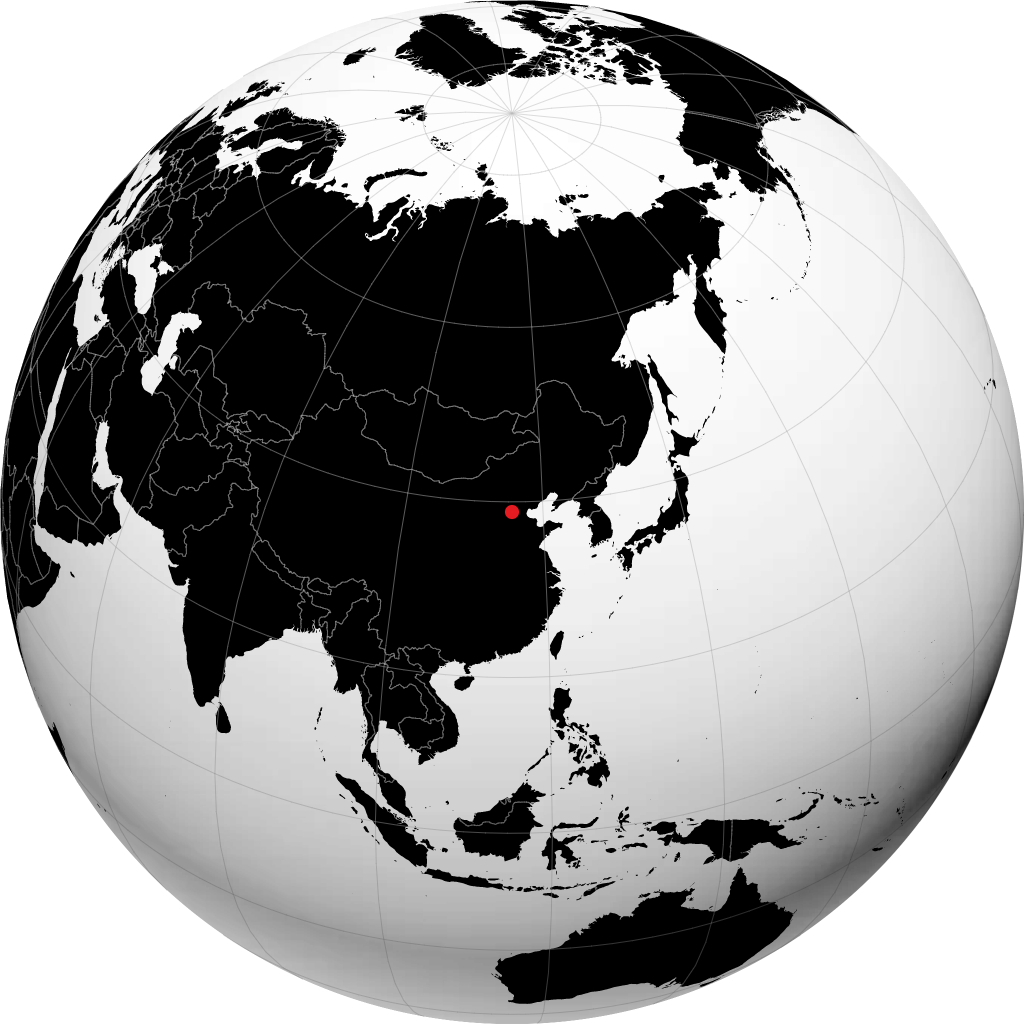 Baoding on the globe