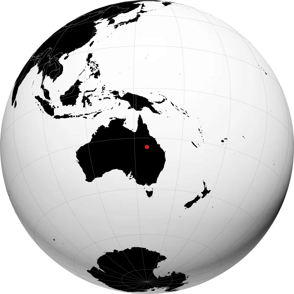 Barcaldine on the globe