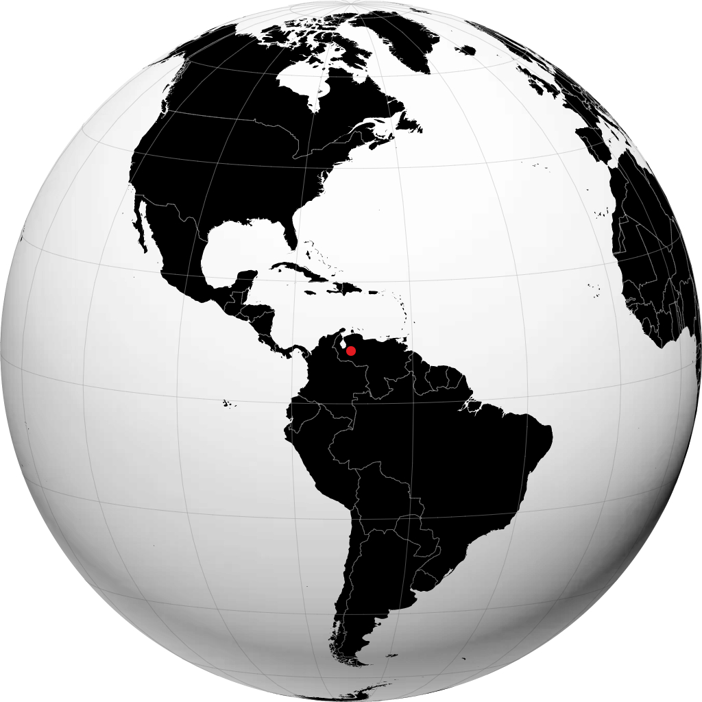 Barinas on the globe