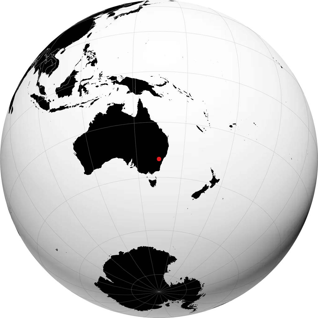 Bathurst on the globe