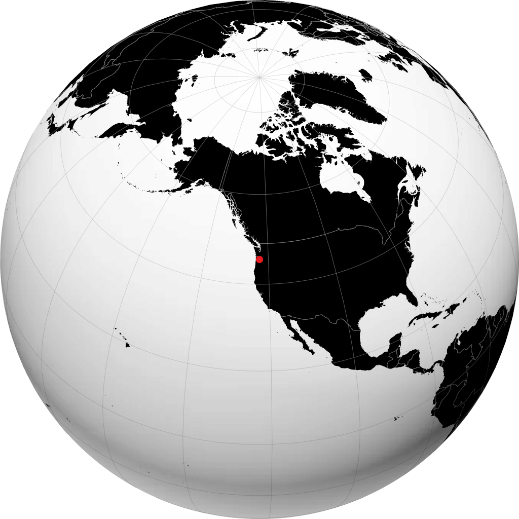 Beaverton on the globe