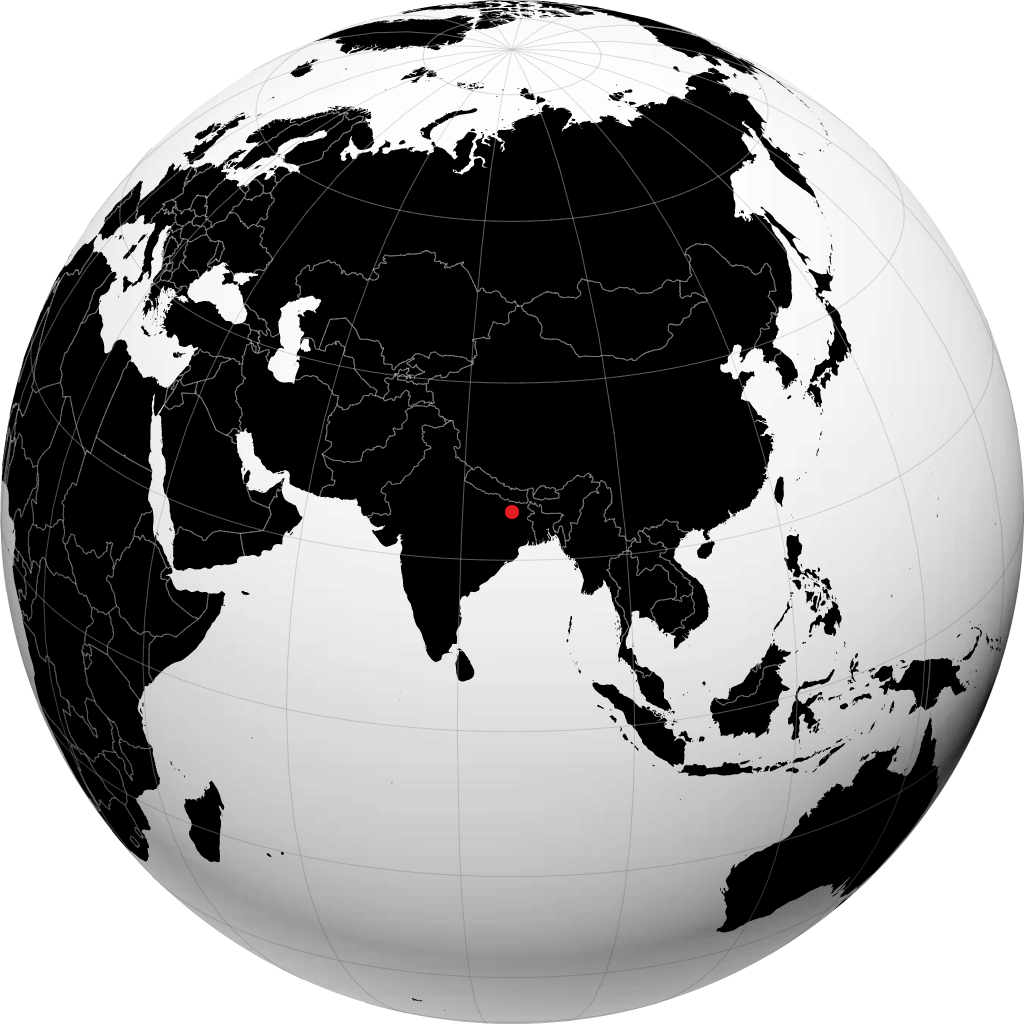 Begusarai on the globe