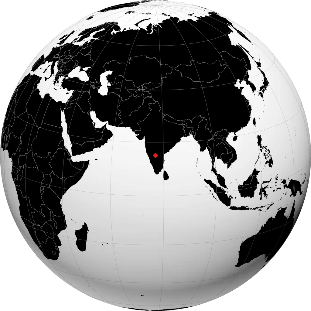 Bellary on the globe