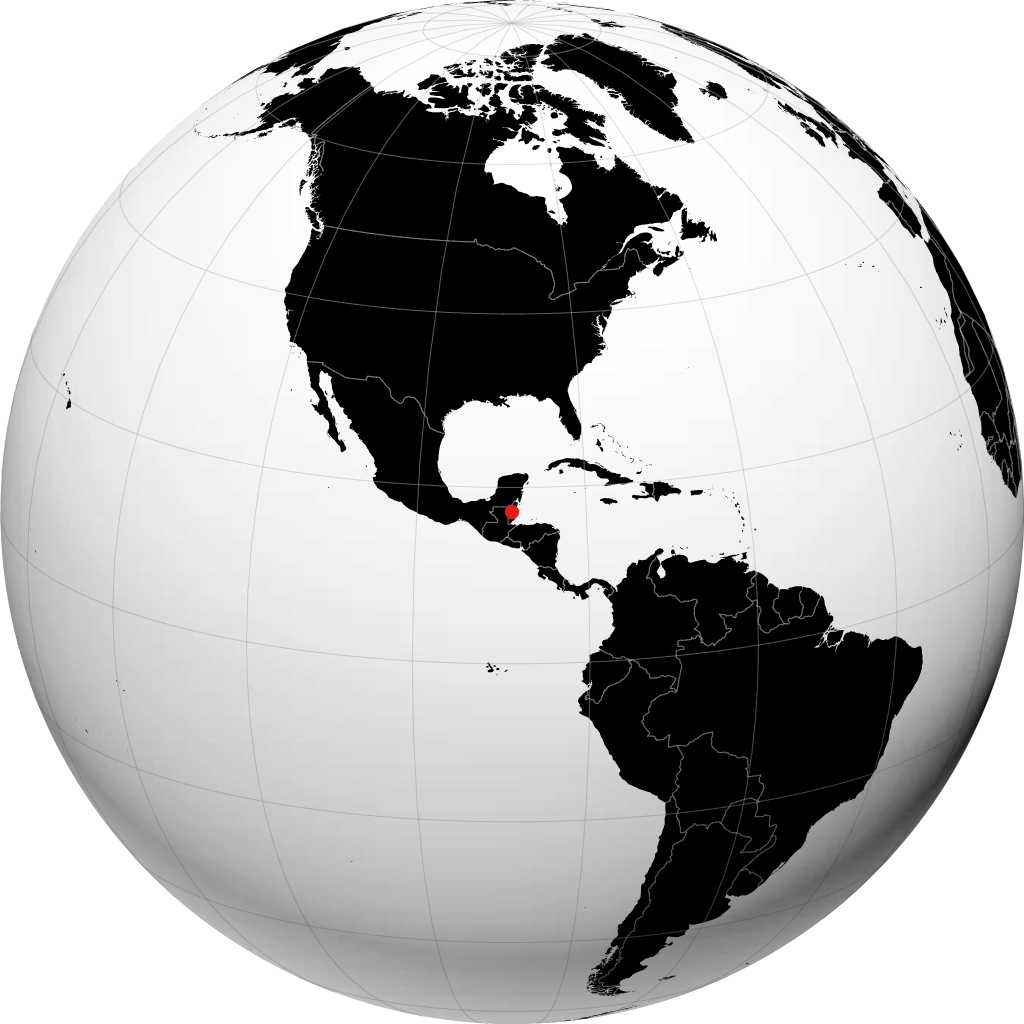 Belmopan on the globe