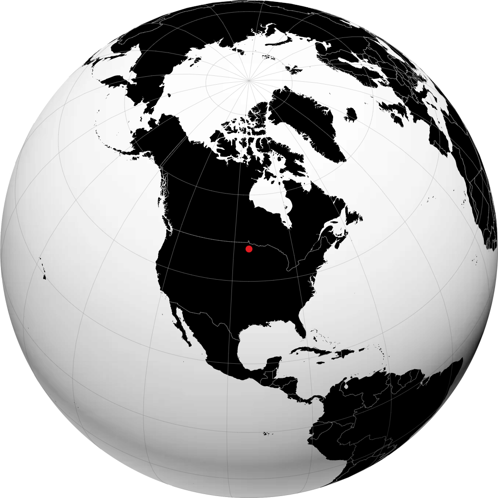 Bemidji on the globe