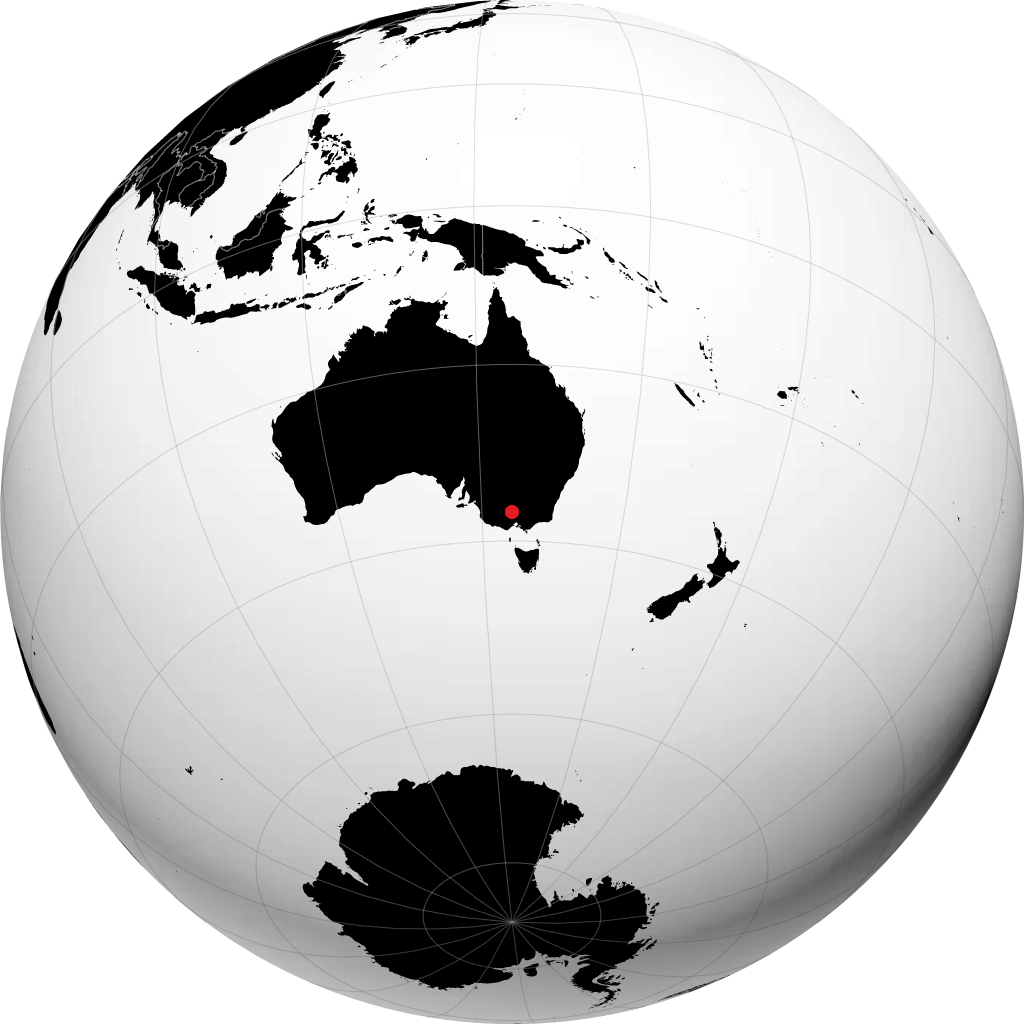 Bendigo on the globe