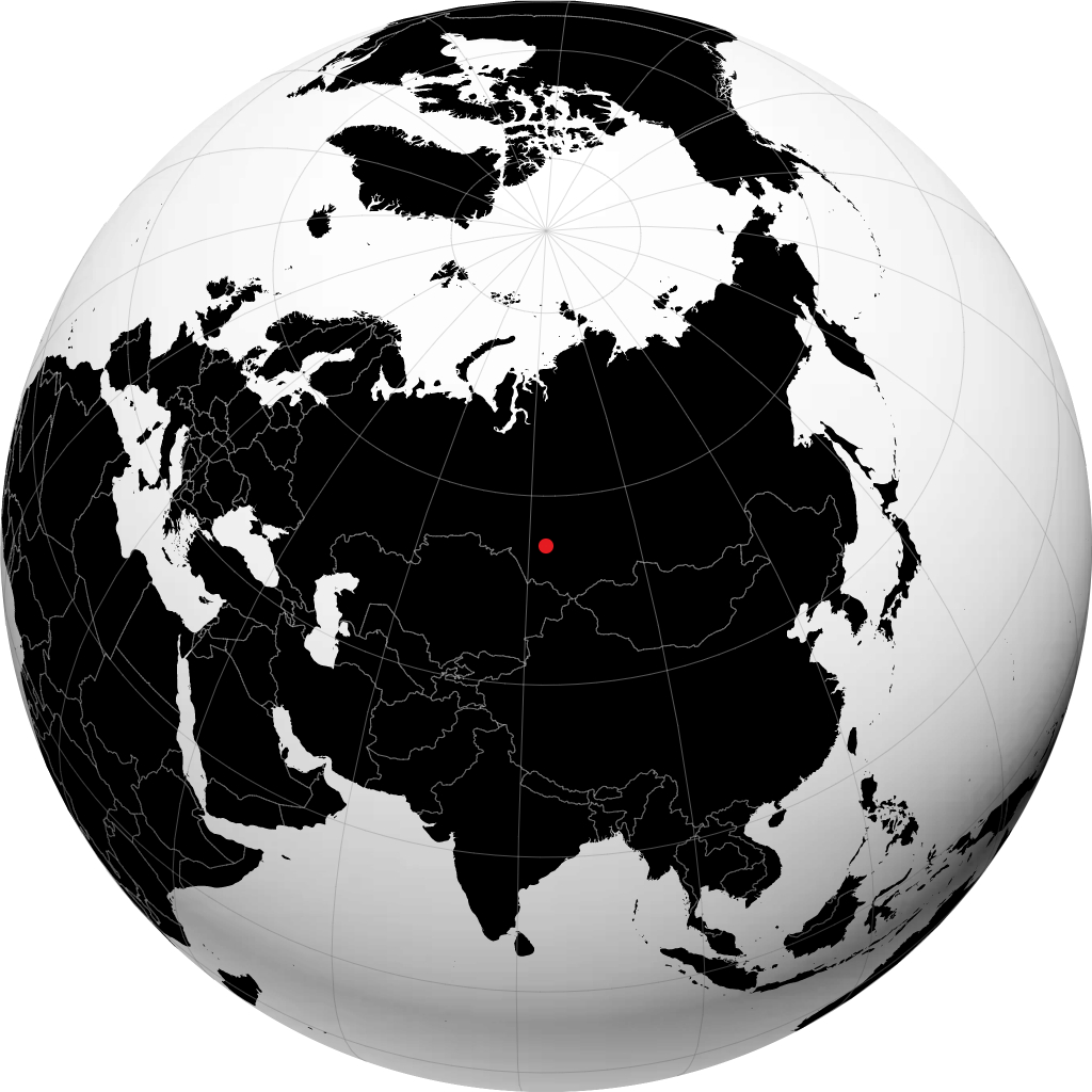 Berdsk on the globe