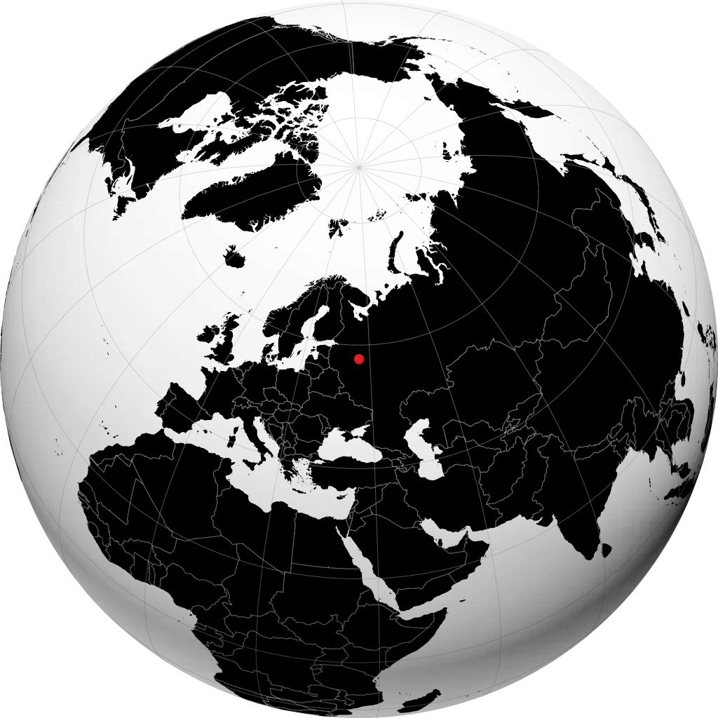 Bezhetsk on the globe