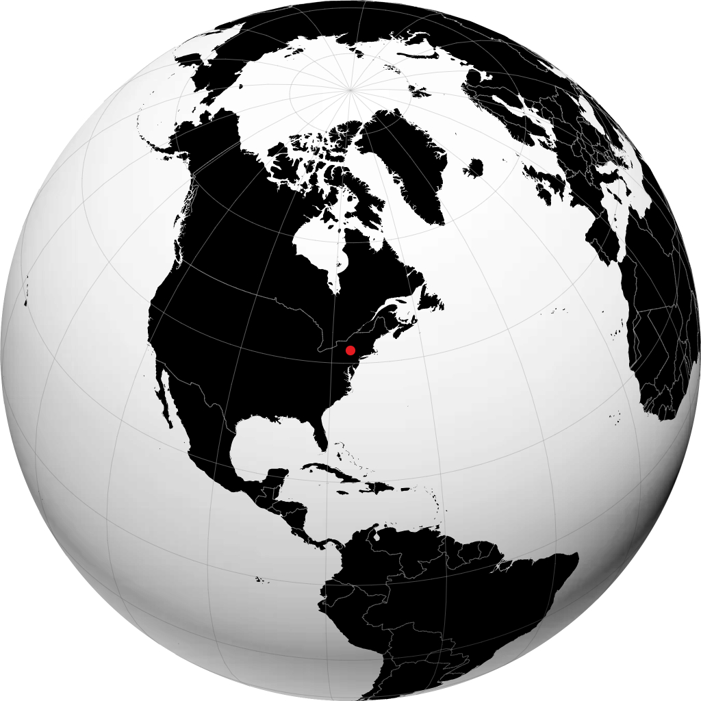 Binghamton on the globe