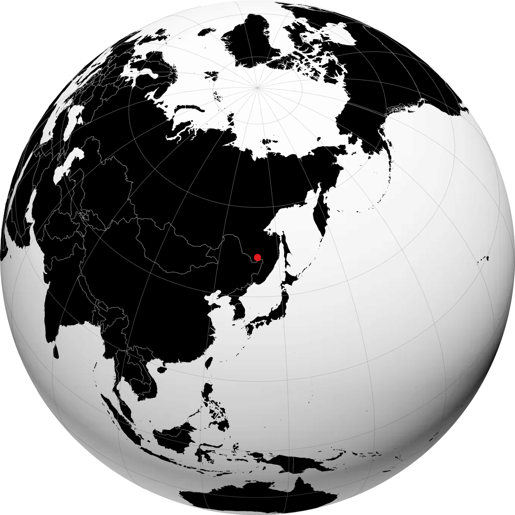 Birobidzhan on the globe