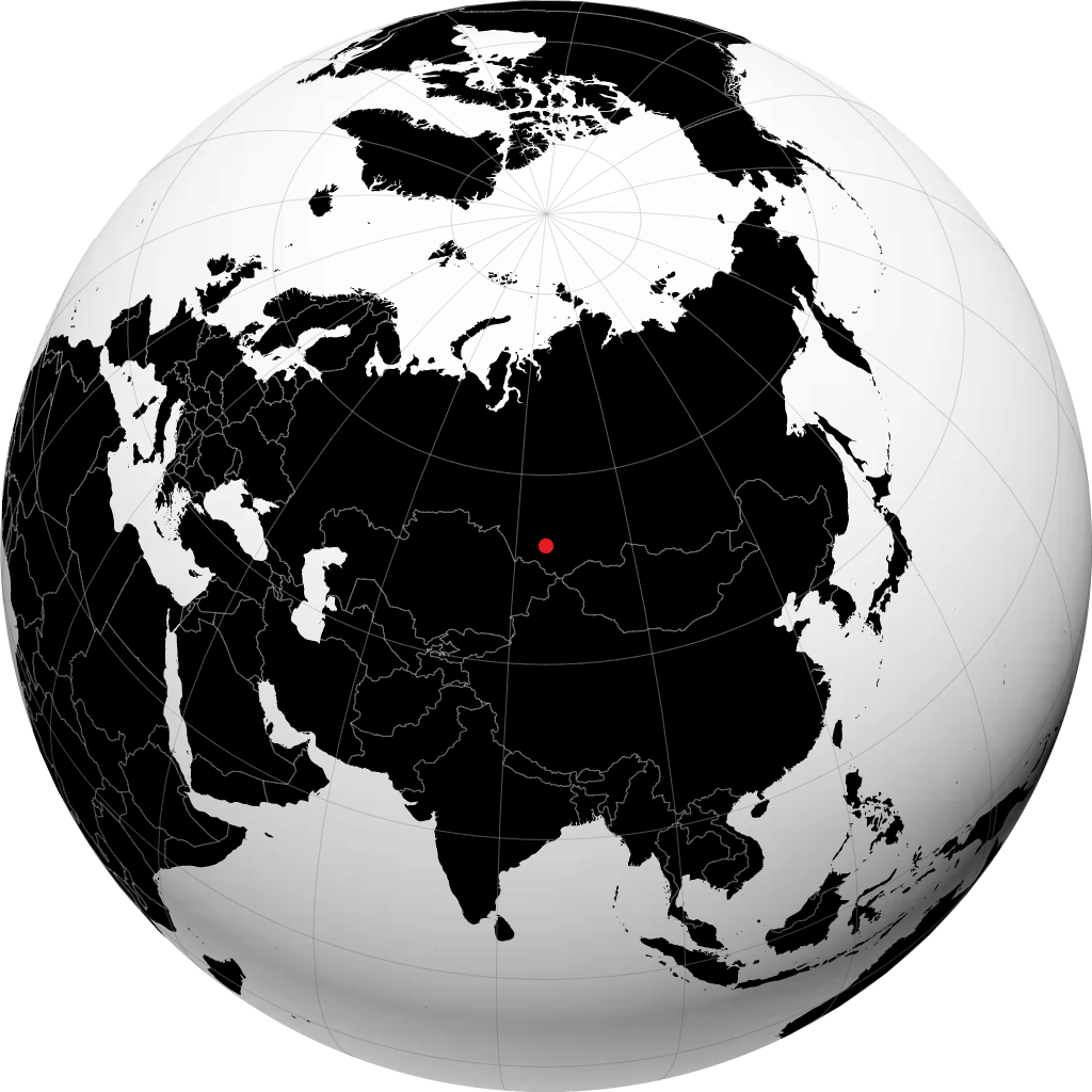 Biysk on the globe