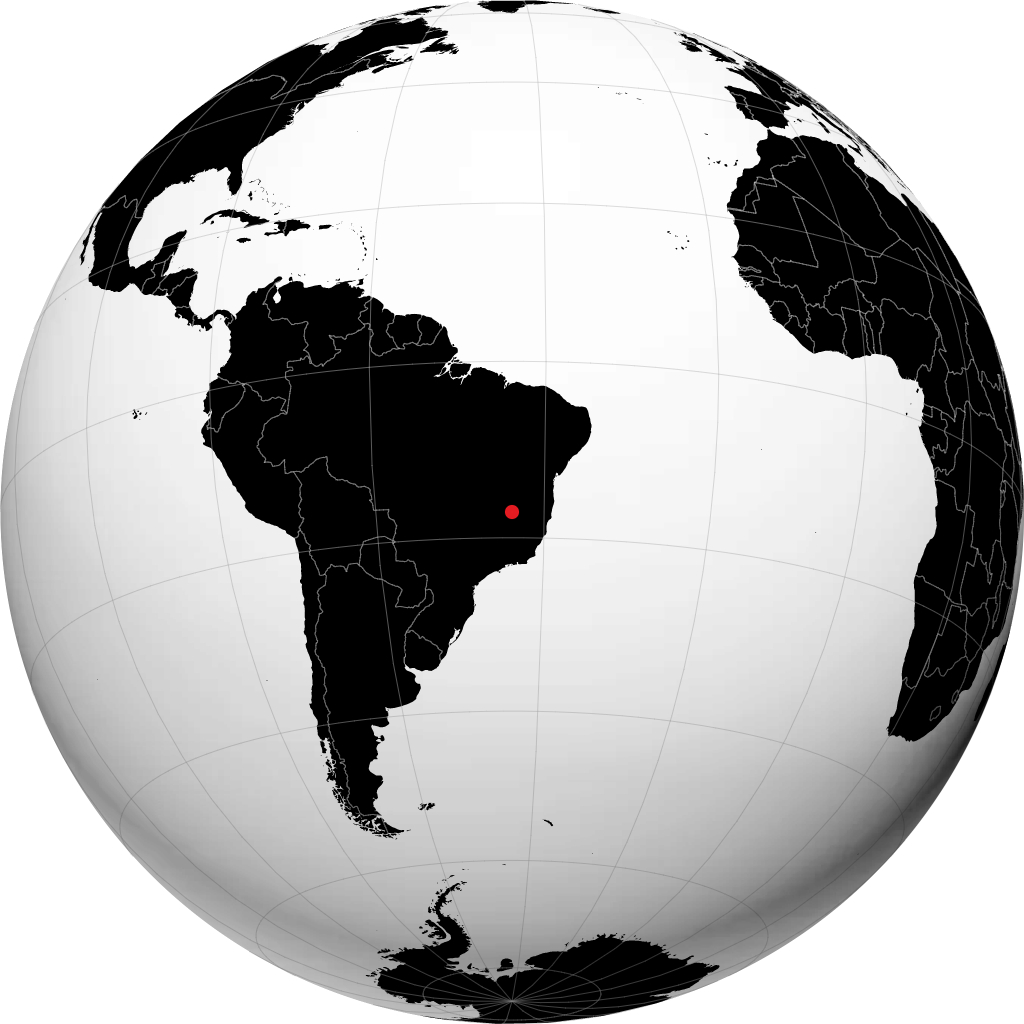 Bocaiuva on the globe