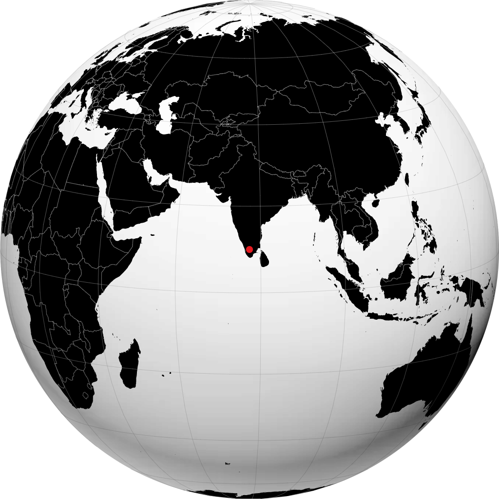 Bodinayakkanur on the globe