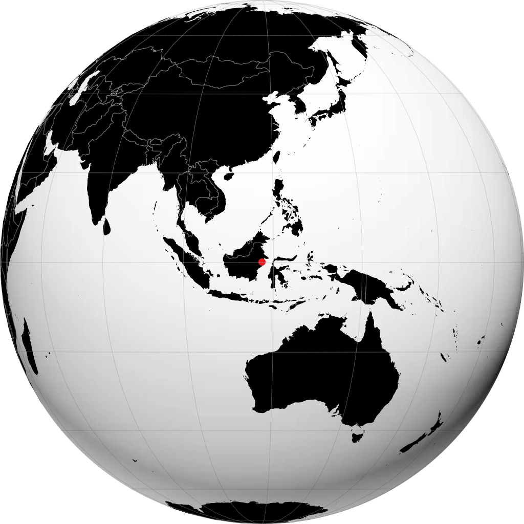 Bontang on the globe