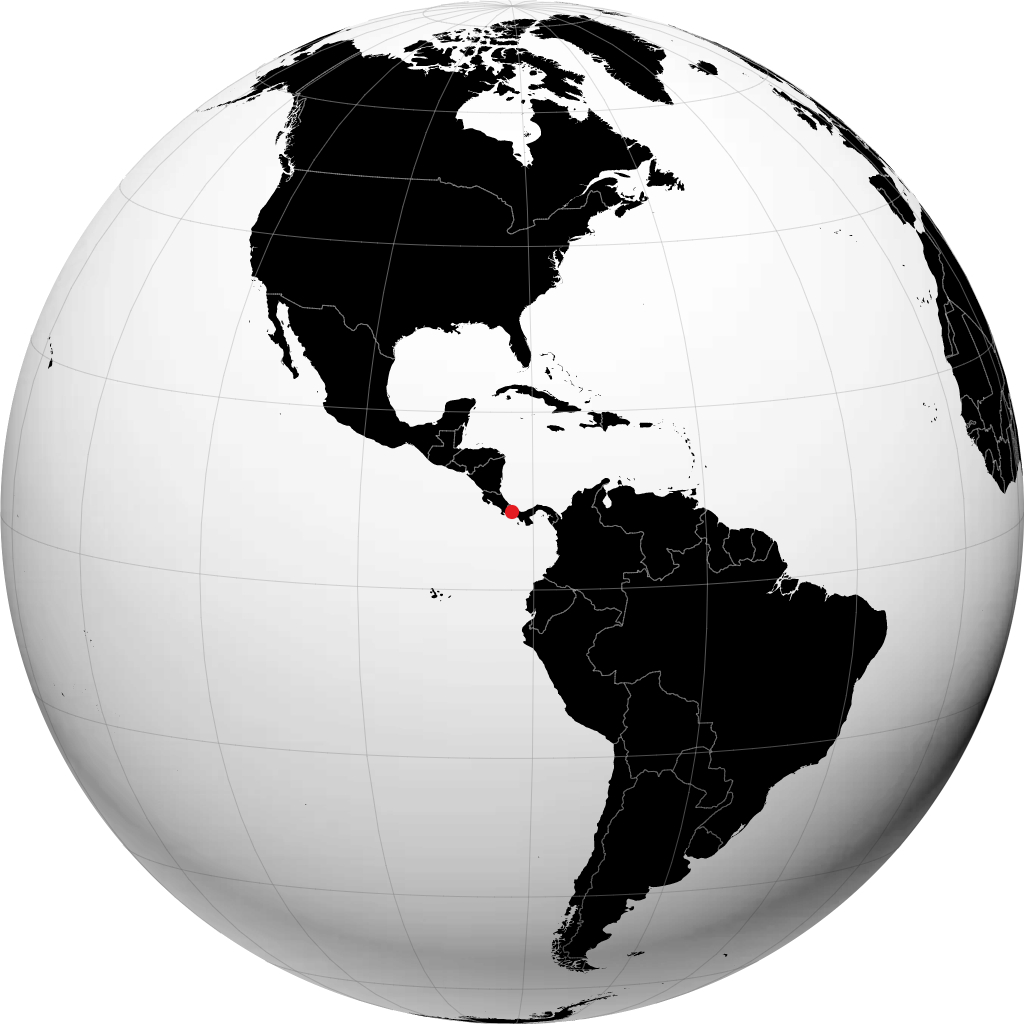 Boquete on the globe