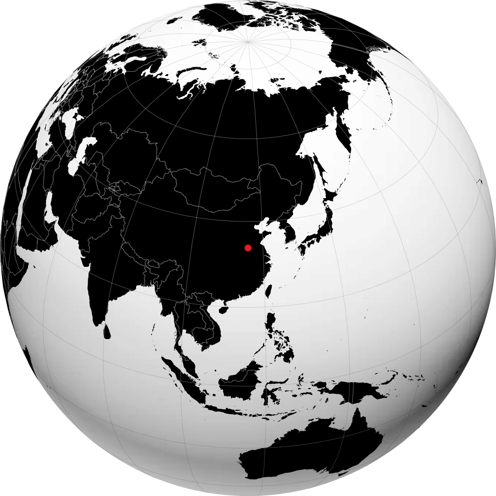 Bozhou on the globe