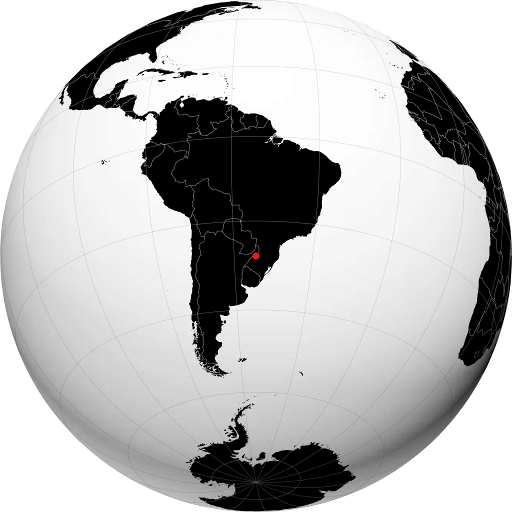 Santa Rosa on the globe