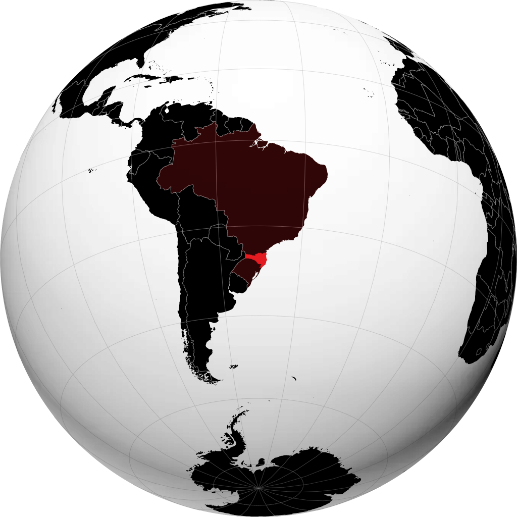 Estado de Santa Catarina on the globe