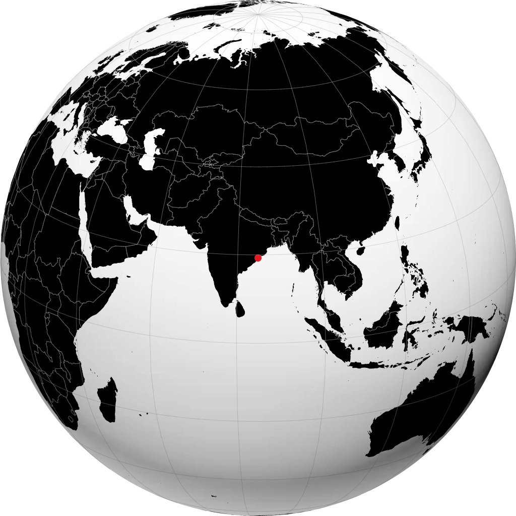 Brahmapur on the globe