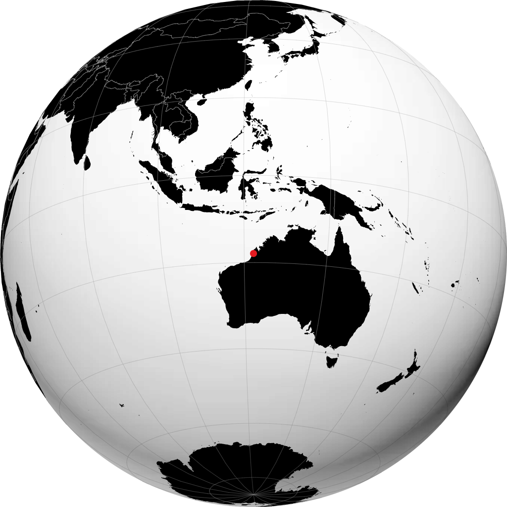 Broome on the globe