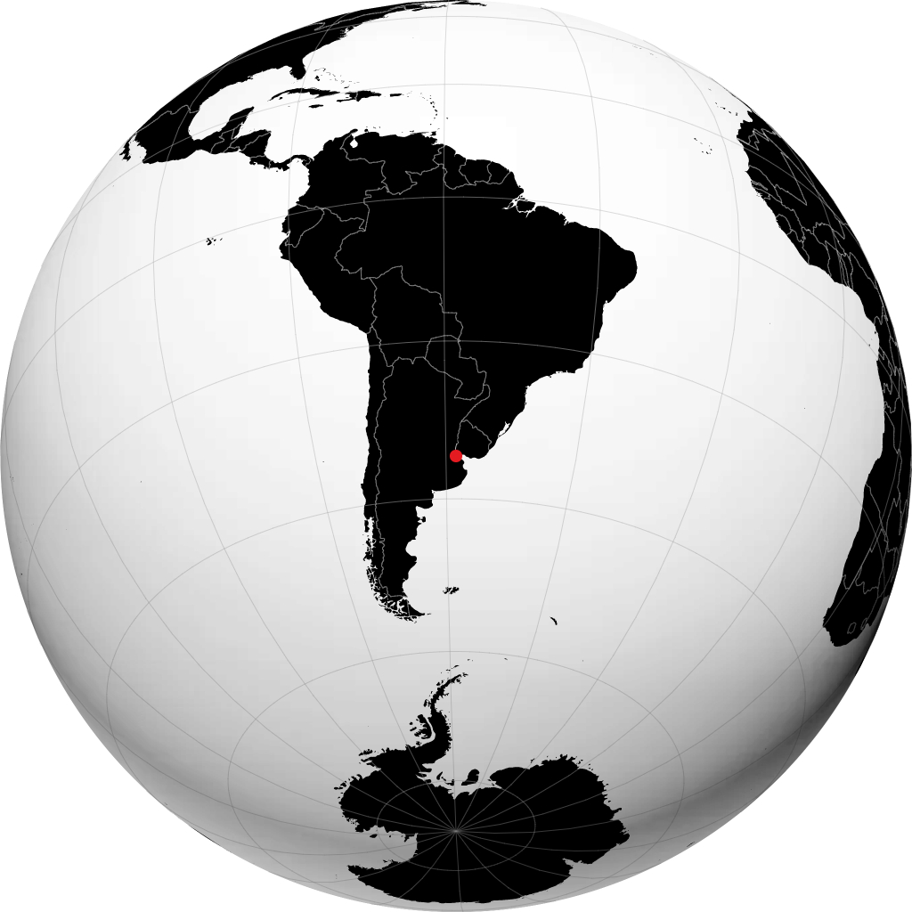 Buenos Aires on the globe