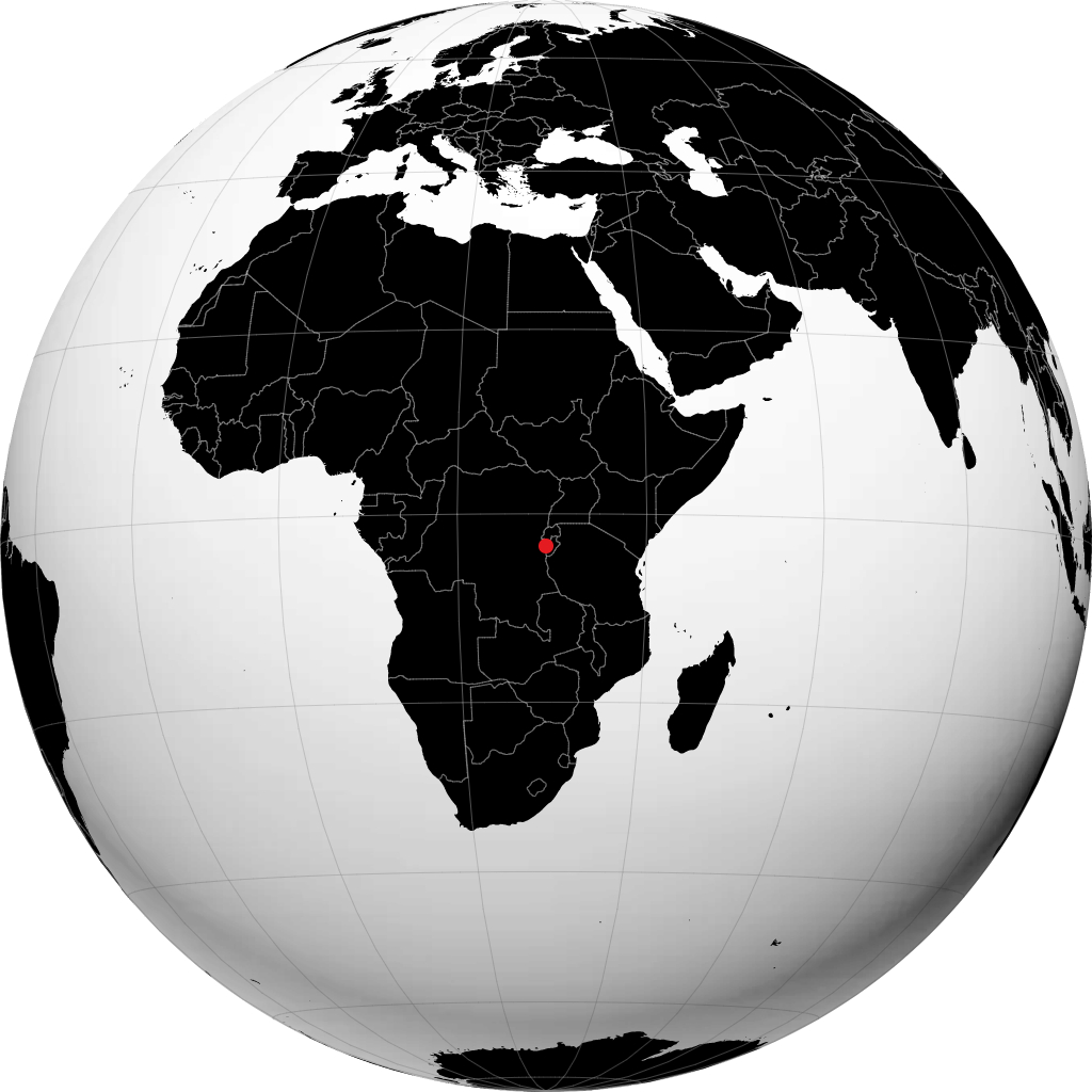 Bujumbura on the globe