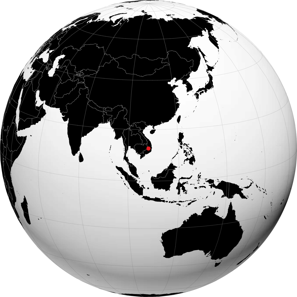 Buon Ma Thuot on the globe