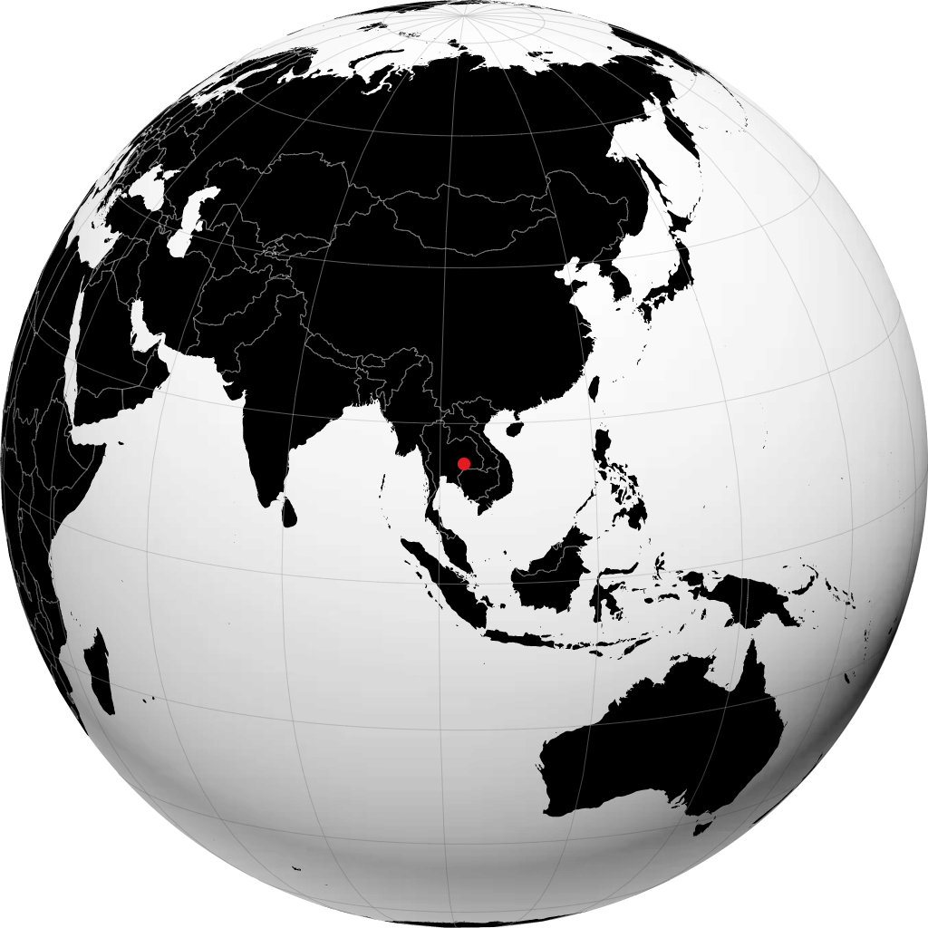 Buriram on the globe