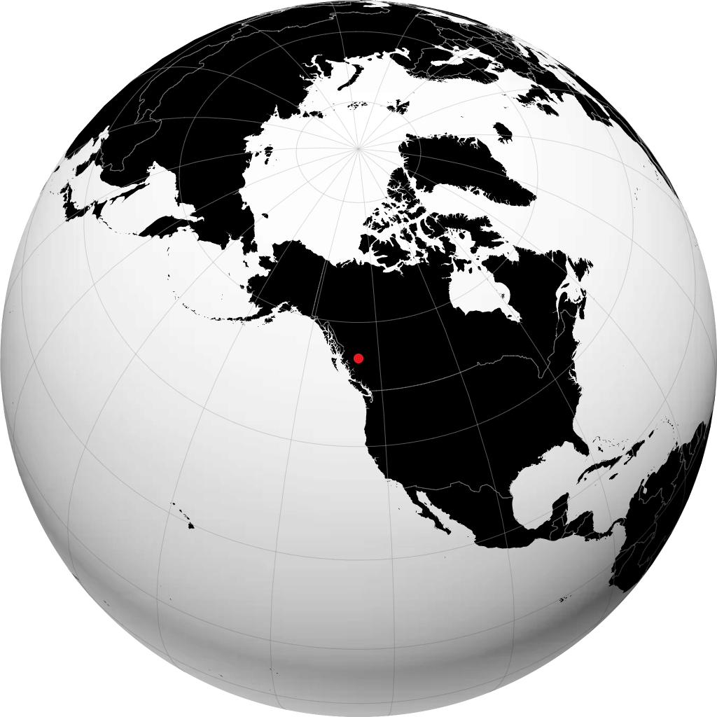 Burns Lake on the globe