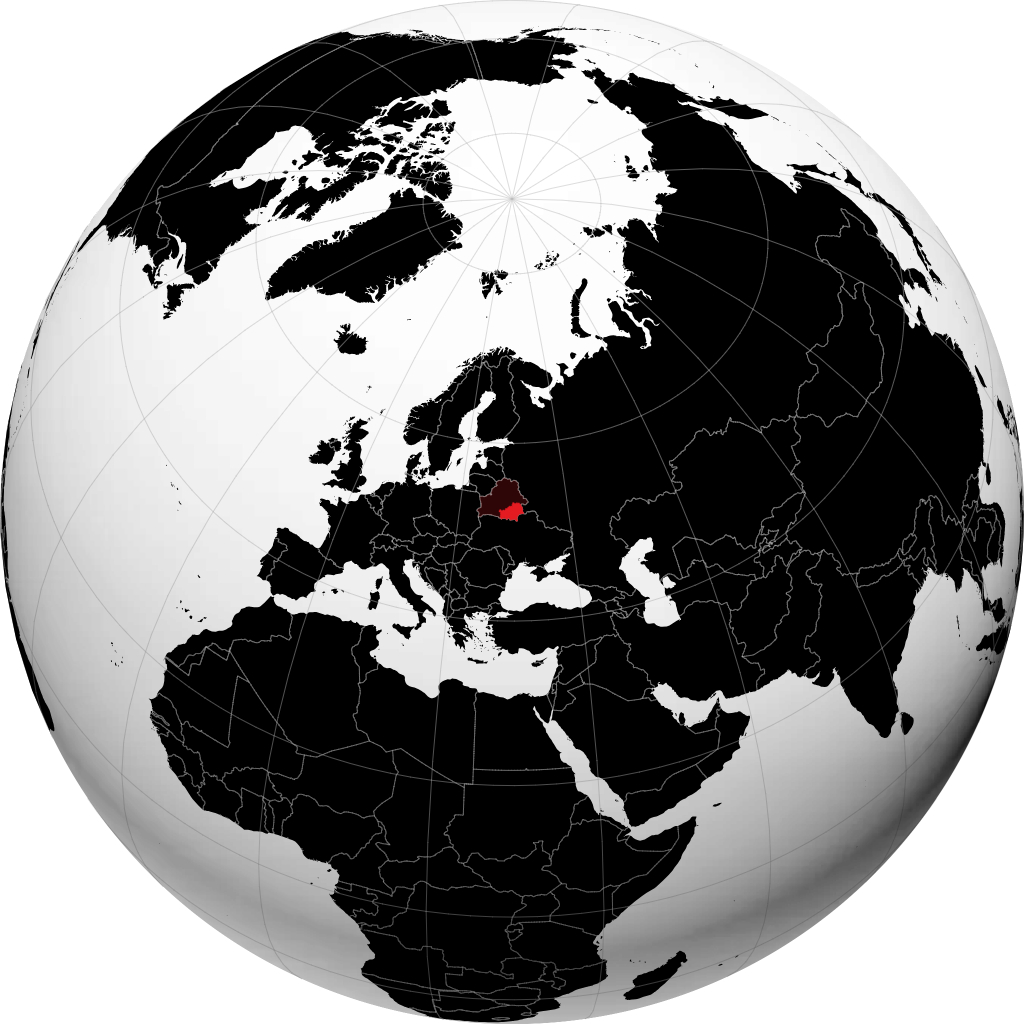 Gomel Region on the globe