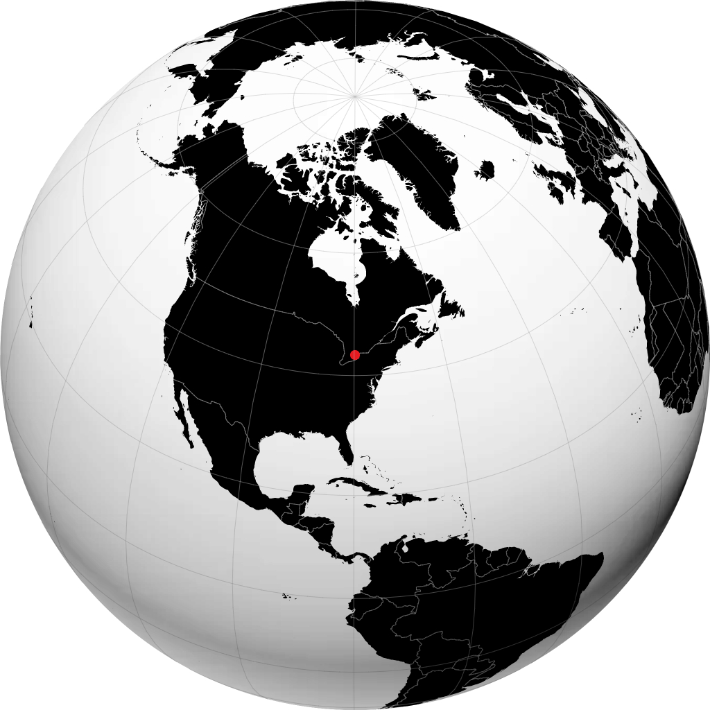 Burlington on the globe