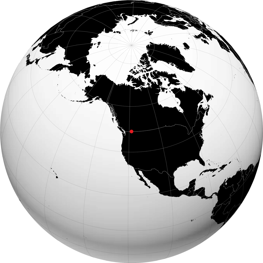 Grand Forks on the globe