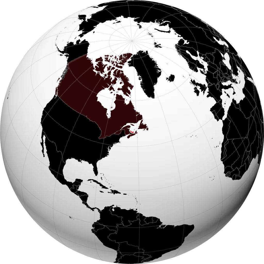 Prince Edward Island on the globe