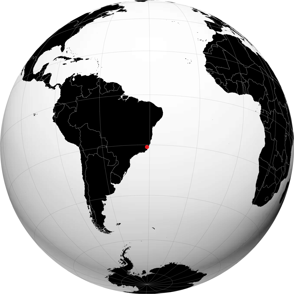 Cachoeiro de Itapemirim on the globe