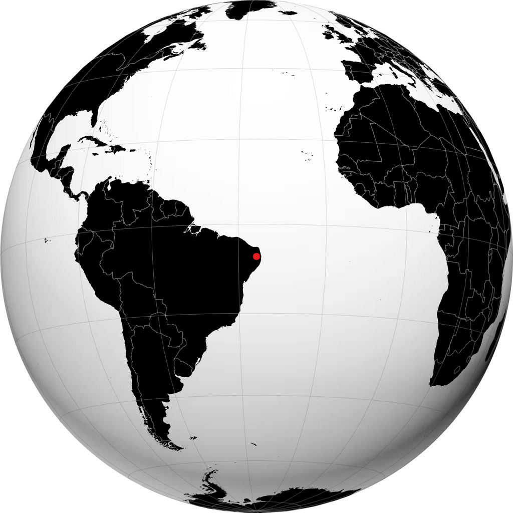 Campina Grande on the globe