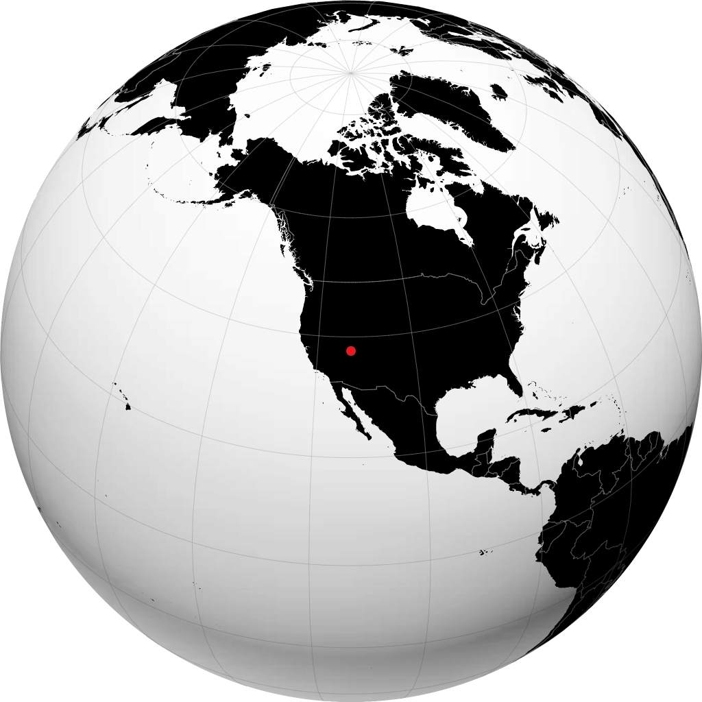 Cedar City on the globe