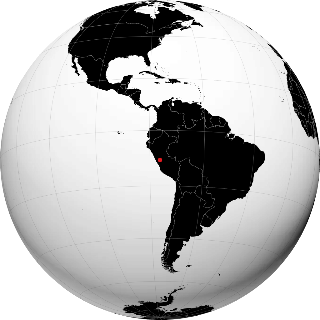 Cerro de Pasco on the globe