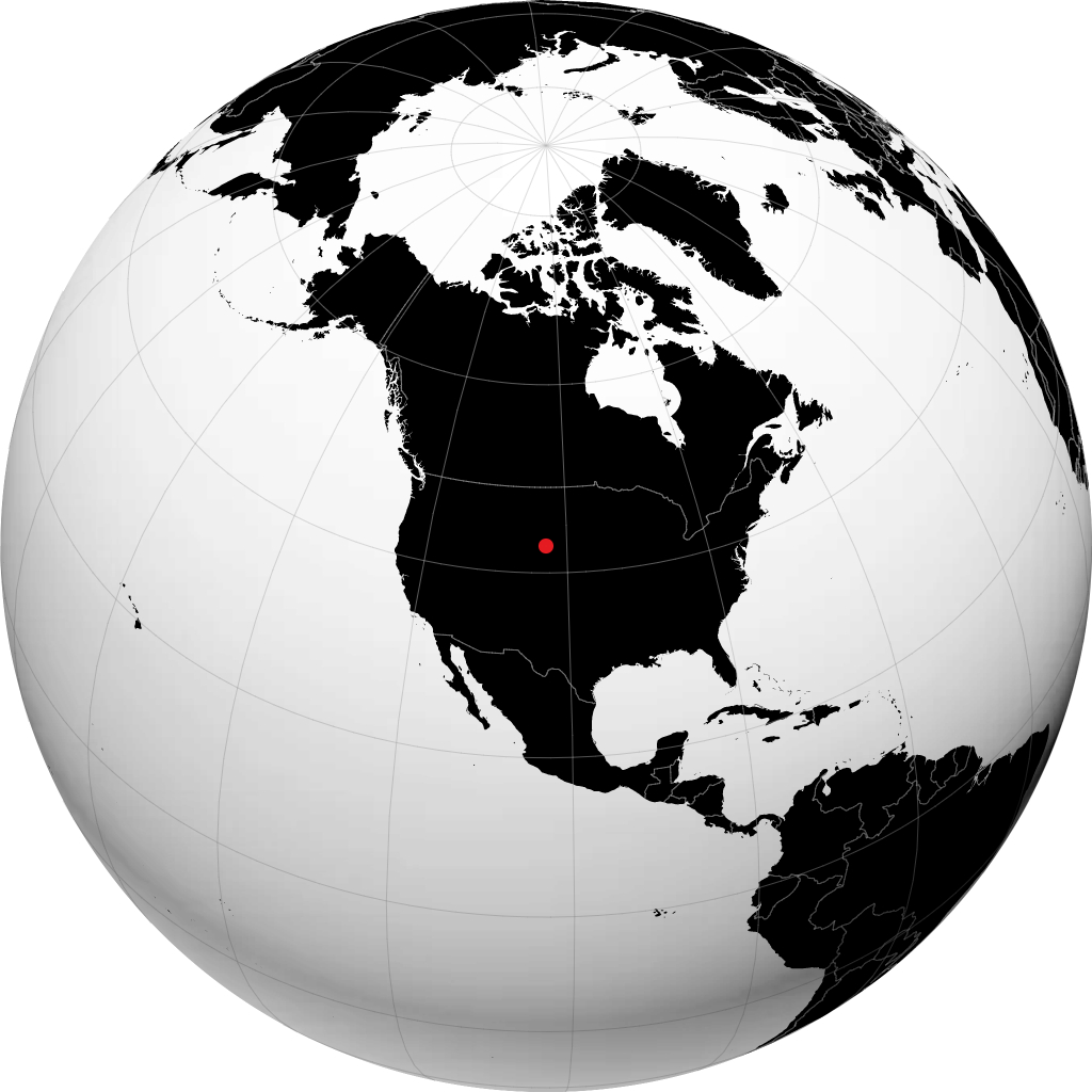 Chadron on the globe