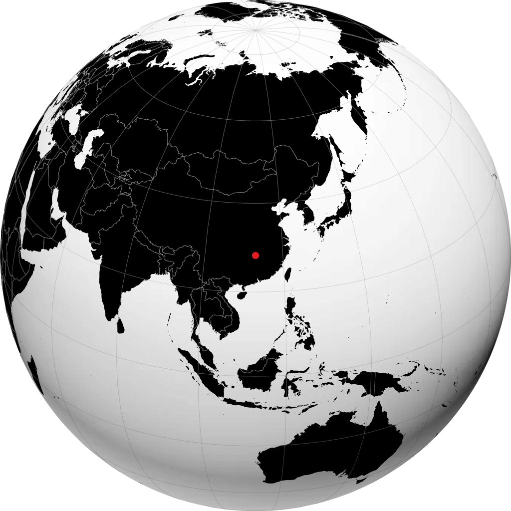 Changsha on the globe