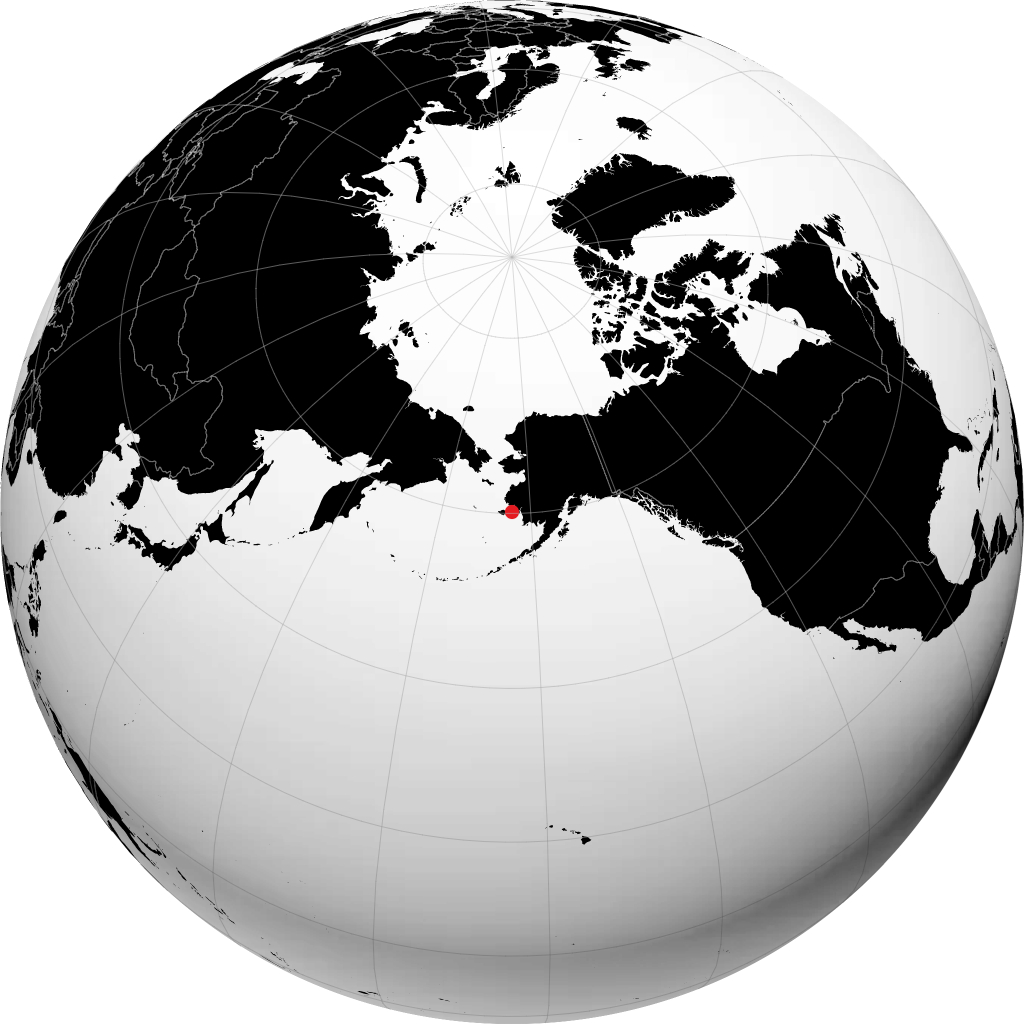 Chefornak on the globe