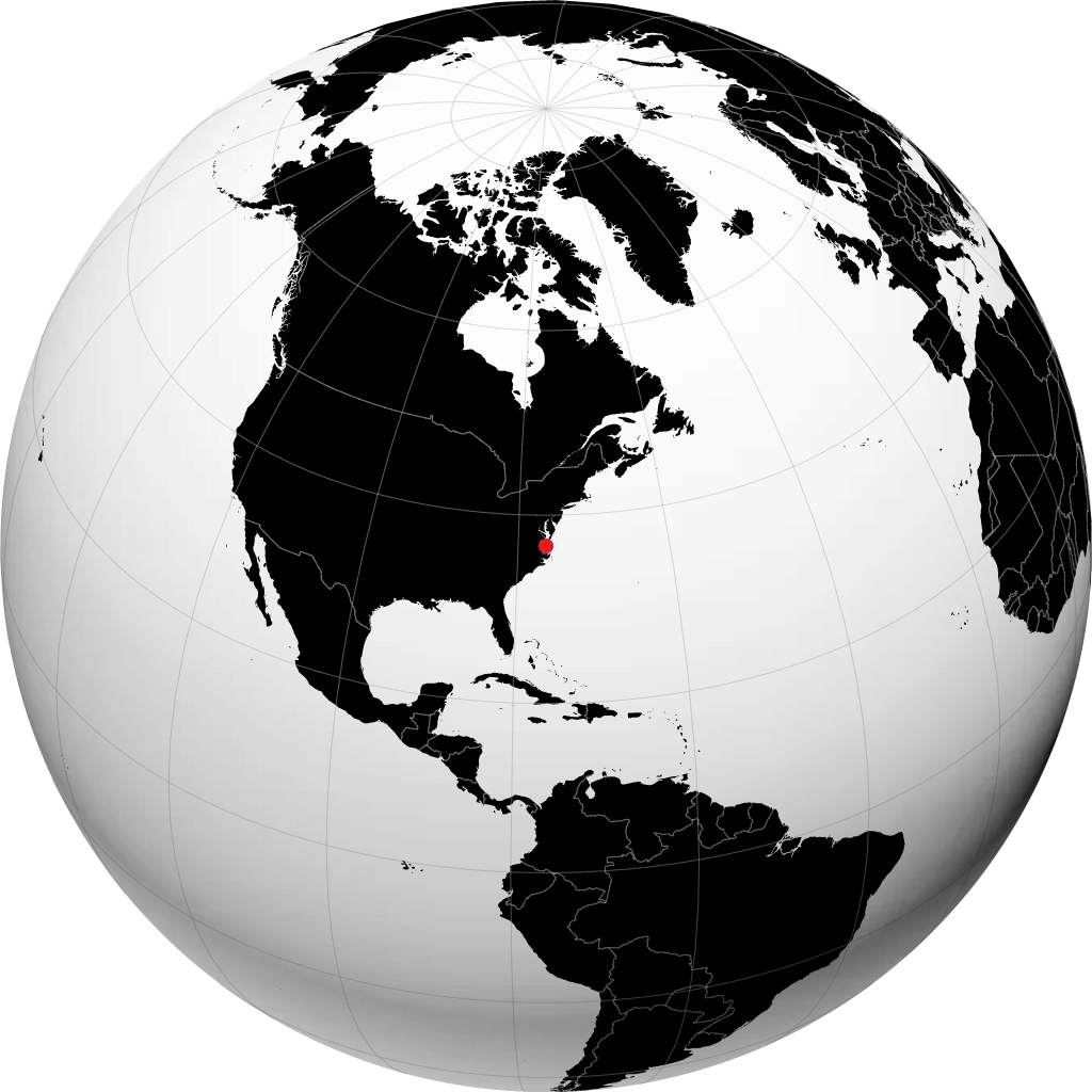 Chesapeake on the globe