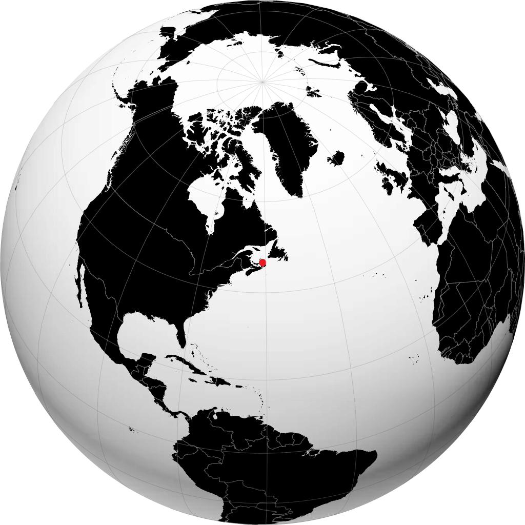 Cheticamp on the globe