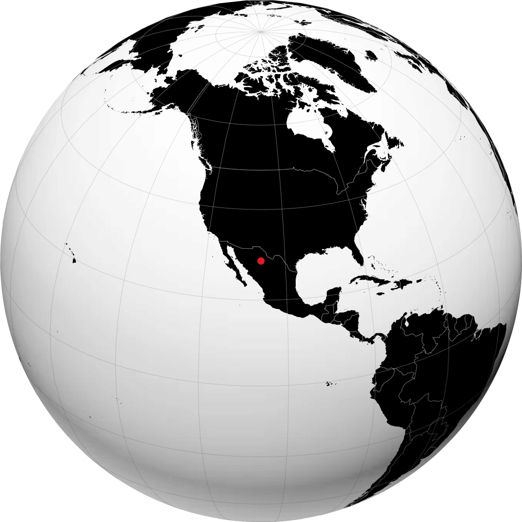 Chihuahua City on the globe