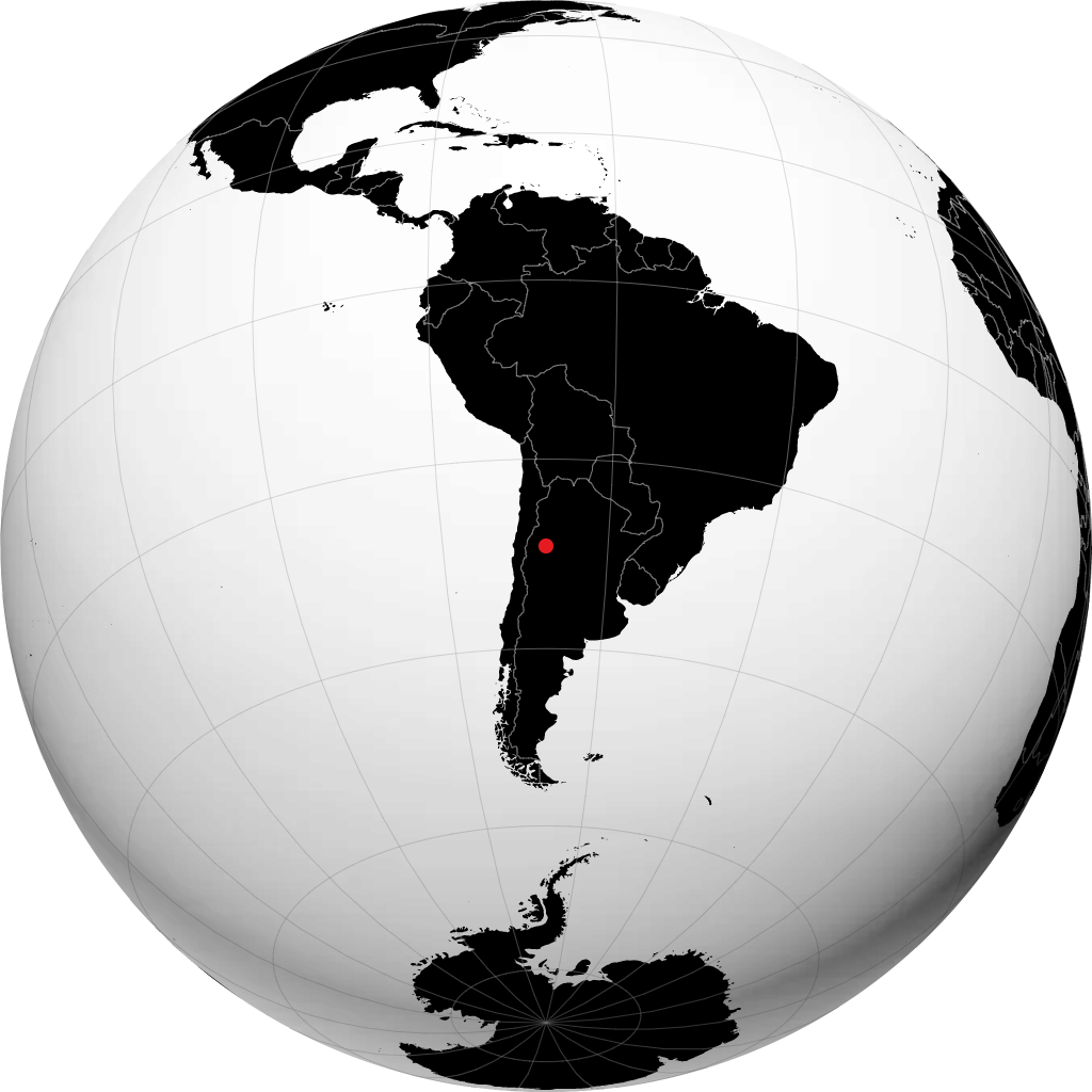 Chilecito on the globe