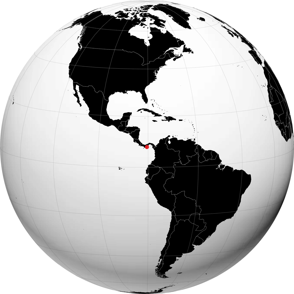 Chitré on the globe