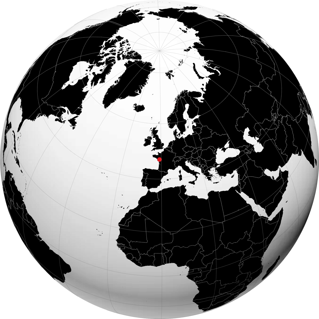 Cholet on the globe