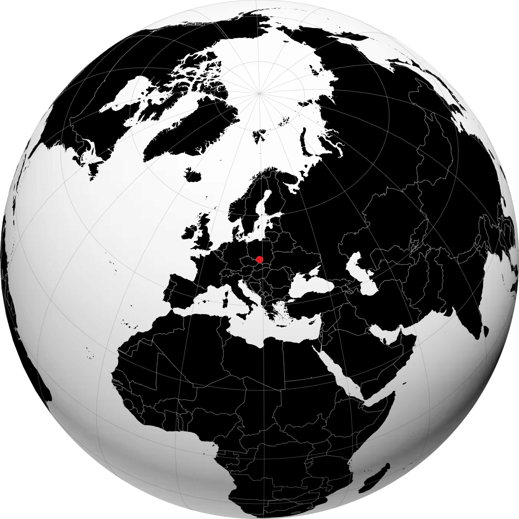 Chorzów on the globe