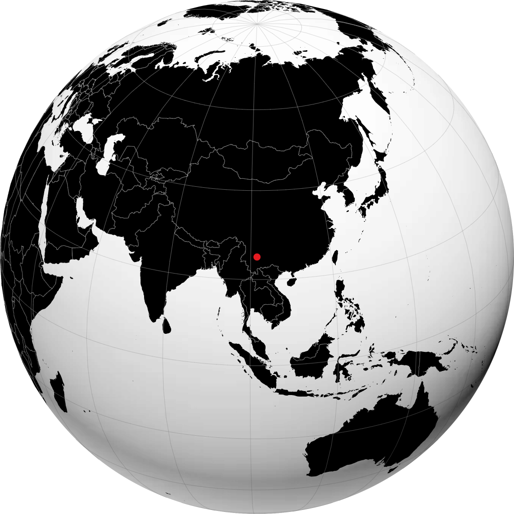 Chuxiong on the globe