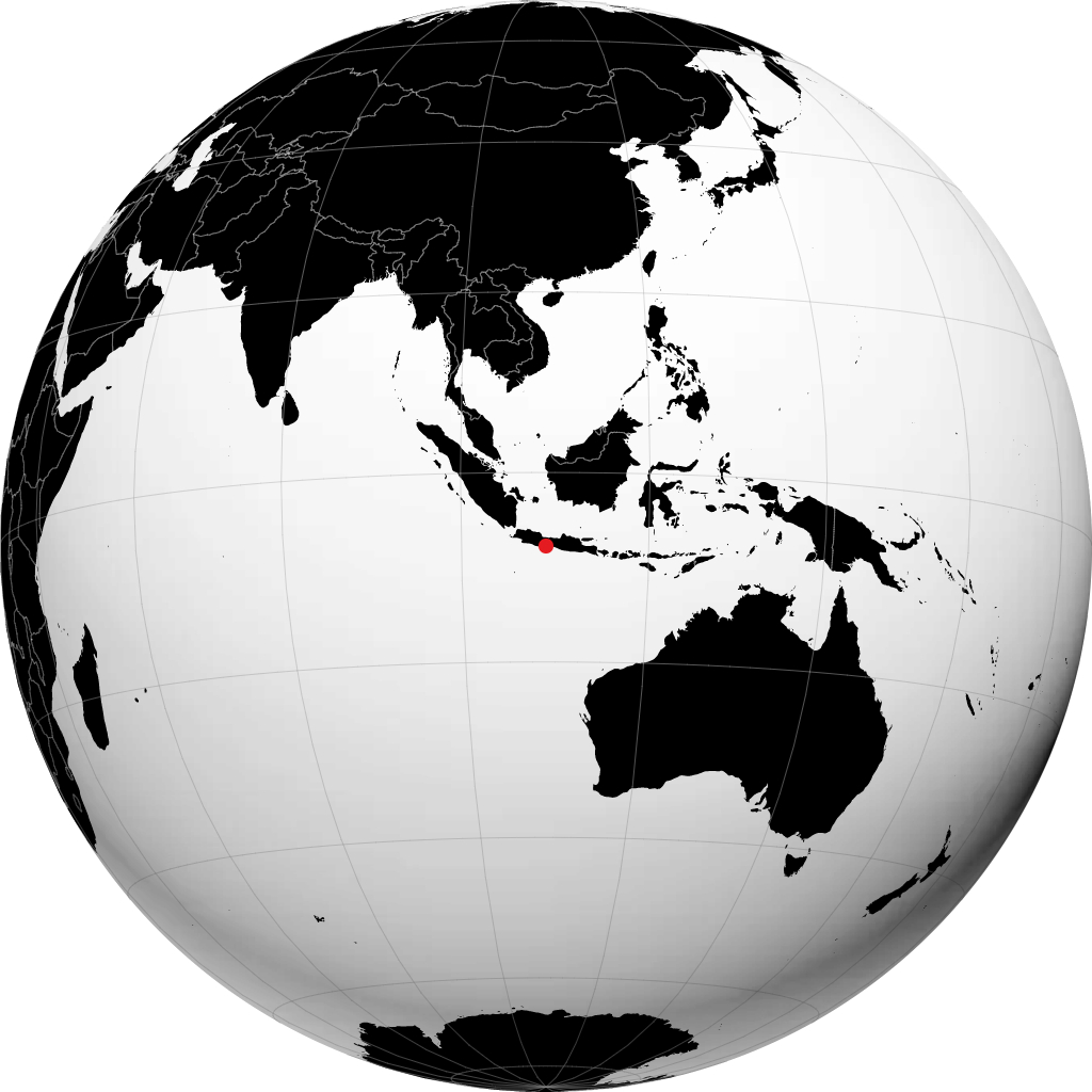 Cilacap on the globe