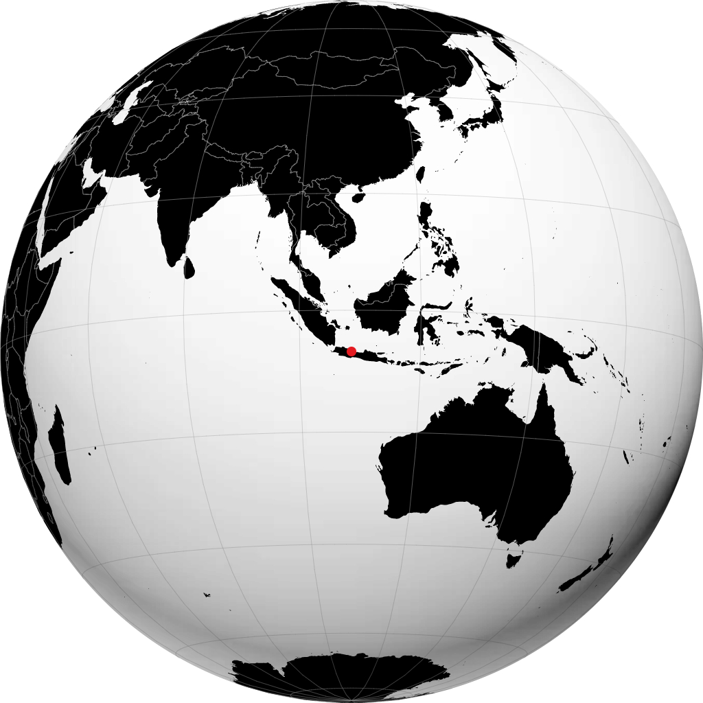 Cirebon on the globe